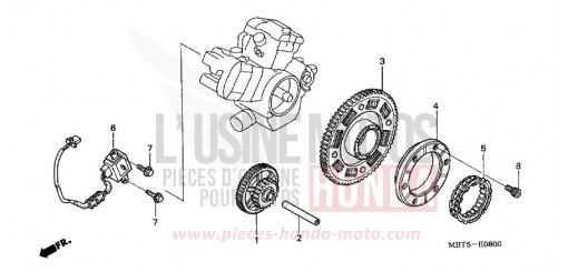 PULSE GENERATOR/ STARTING CLUTCH XL1000V4 de 2004